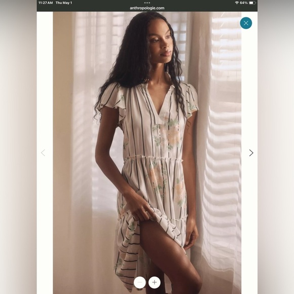 Anthropologie Ruffle Sleeve Dress - Picture 13 of 13